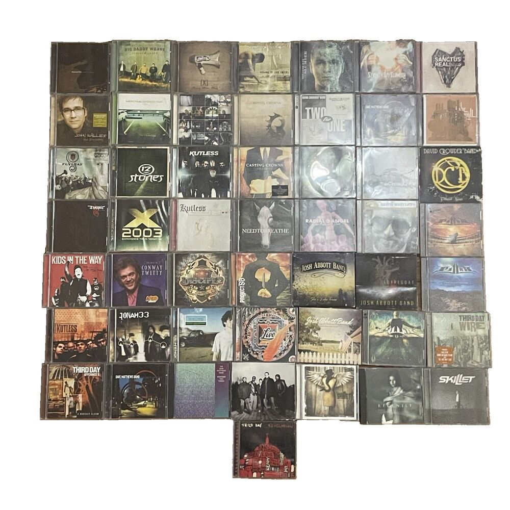 Vintage 2000s Christian Rock CD 48 Lot Pillar Kids In The Way Skillet Flyleaf
